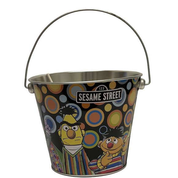 Vandor Sesame Street Tin Bucket with Handle Printed Bucket  #32175 - Picture 3 of 3